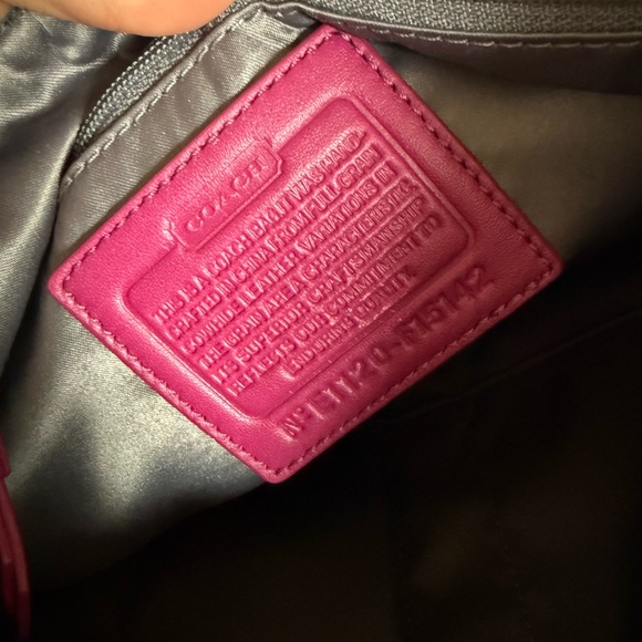 Coach Deep Pink Leather Tote - Picture 8 of 10